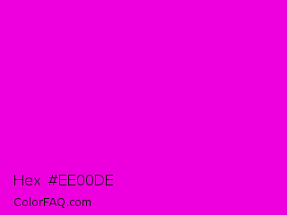 Hex #ee00de Color Image