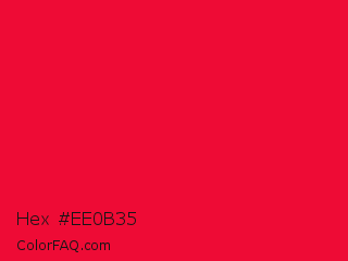 Hex #ee0b35 Color Image