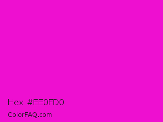Hex #ee0fd0 Color Image