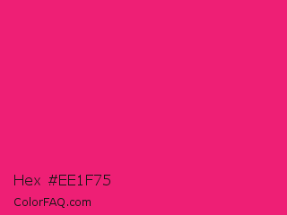 Hex #ee1f75 Color Image