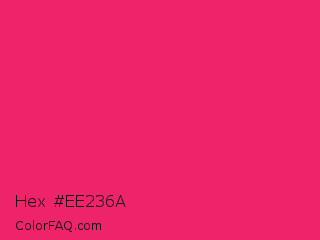 Hex #ee236a Color Image