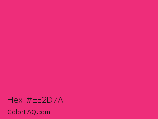 Hex #ee2d7a Color Image