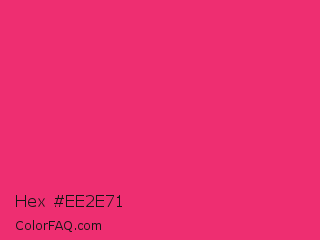 Hex #ee2e71 Color Image