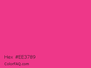 Hex #ee3789 Color Image