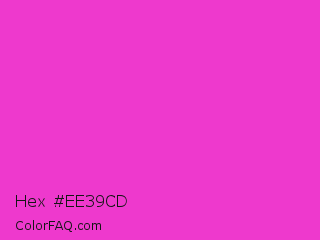 Hex #ee39cd Color Image