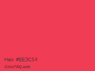 Hex #ee3c54 Color Image