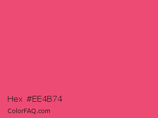 Hex #ee4b74 Color Image