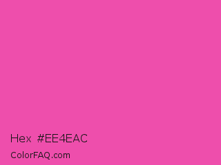 Hex #ee4eac Color Image