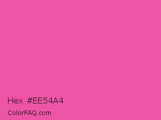 Hex #ee54a4 Color Image