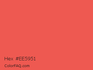 Hex #ee5951 Color Image