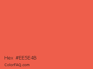 Hex #ee5e4b Color Image