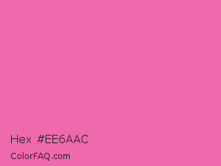 Hex #ee6aac Color Image