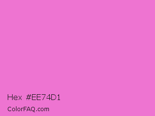 Hex #ee74d1 Color Image