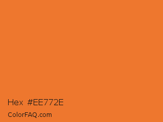 Hex #ee772e Color Image