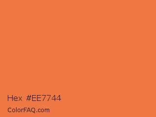 Hex #ee7744 Color Image