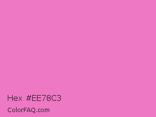 Hex #ee78c3 Color Image