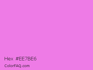 Hex #ee7be6 Color Image