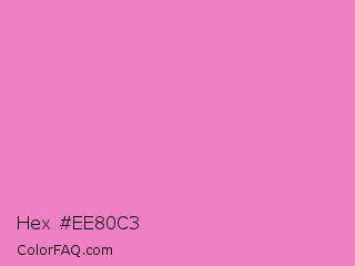 Hex #ee80c3 Color Image