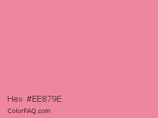 Hex #ee879e Color Image
