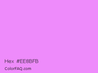 Hex #ee8bfb Color Image