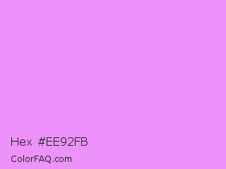 Hex #ee92fb Color Image
