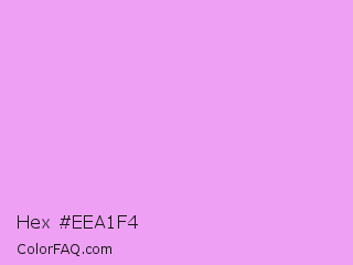 Hex #eea1f4 Color Image