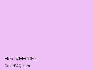 Hex #eec0f7 Color Image