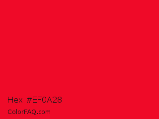 Hex #ef0a28 Color Image