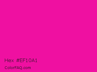 Hex #ef10a1 Color Image