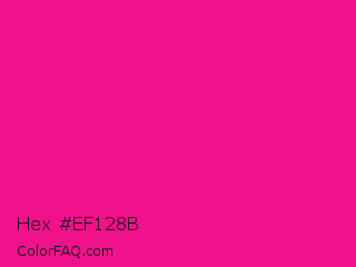 Hex #ef128b Color Image