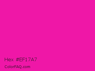 Hex #ef17a7 Color Image