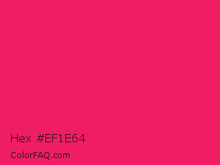 Hex #ef1e64 Color Image