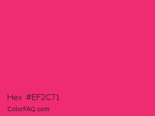Hex #ef2c71 Color Image