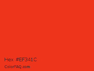 Hex #ef341c Color Image
