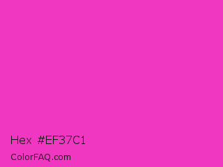 Hex #ef37c1 Color Image