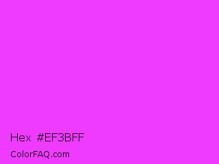 Hex #ef3bff Color Image