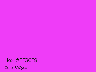 Hex #ef3cf8 Color Image