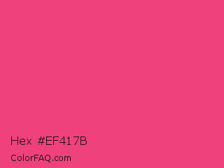 Hex #ef417b Color Image