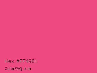 Hex #ef4981 Color Image