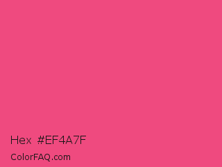 Hex #ef4a7f Color Image