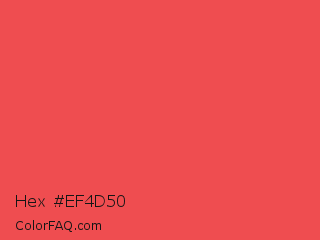 Hex #ef4d50 Color Image