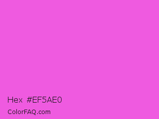 Hex #ef5ae0 Color Image