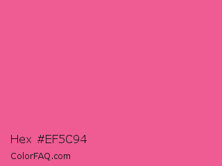 Hex #ef5c94 Color Image