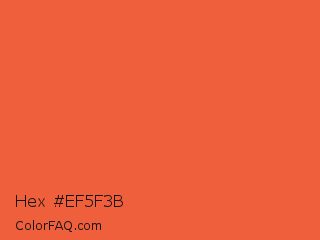 Hex #ef5f3b Color Image