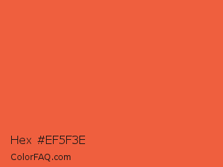 Hex #ef5f3e Color Image
