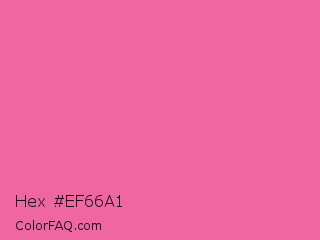 Hex #ef66a1 Color Image