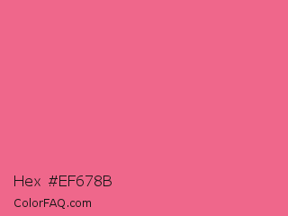 Hex #ef678b Color Image