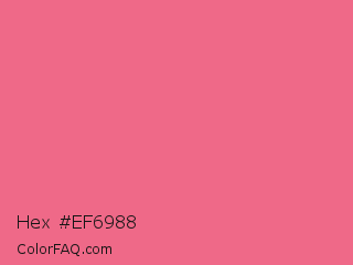 Hex #ef6988 Color Image