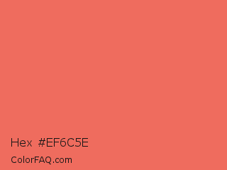 Hex #ef6c5e Color Image