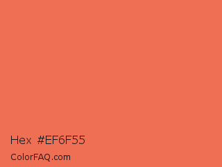 Hex #ef6f55 Color Image
